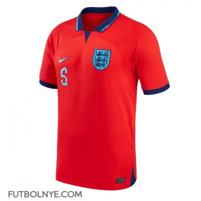 Camiseta Inglaterra John Stones #5 Visitante Equipación Mundial 2022 manga corta